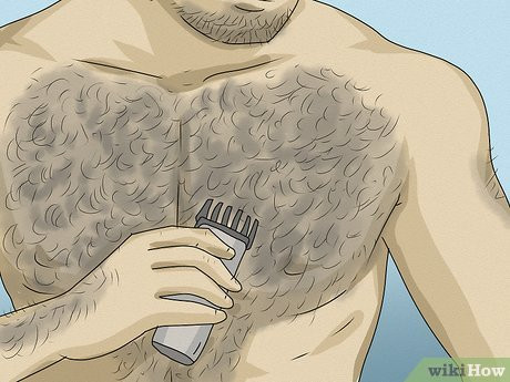 Step 1 Trim, but don’t shave, your chest hair for broad appeal.