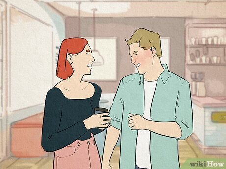 Step 5 Flirt with her a little if she seems okay with it.