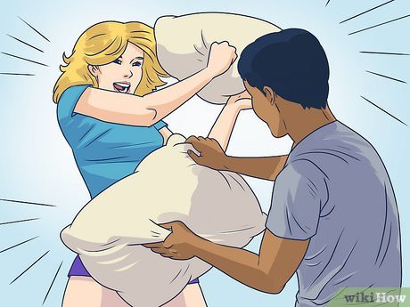 Step 2 Start a pillow fight when she least expects it.